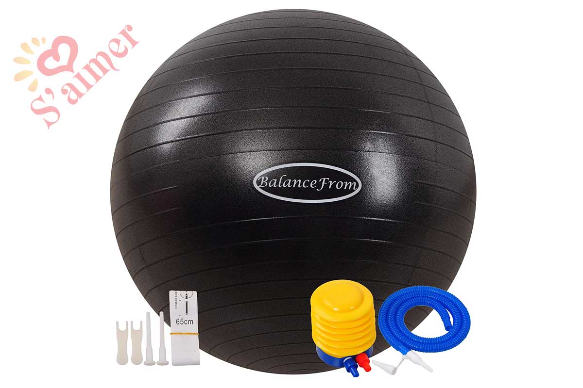 Ballon d'exercice anti-éclatement et antidérapant avec pompe rapide -  Pertre de poids et maigrir